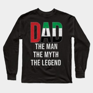 UAE Emirati Dad The Man The Myth The Legend - Gift for UAE Emirati Dad With Roots From UAE Emirati Long Sleeve T-Shirt
